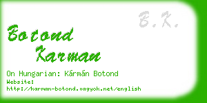 botond karman business card